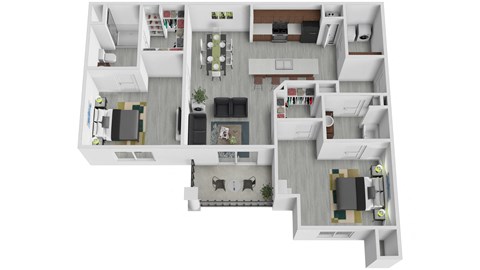 Unit bb Floor Plan at Arbours at Quincy, Quincy, FL